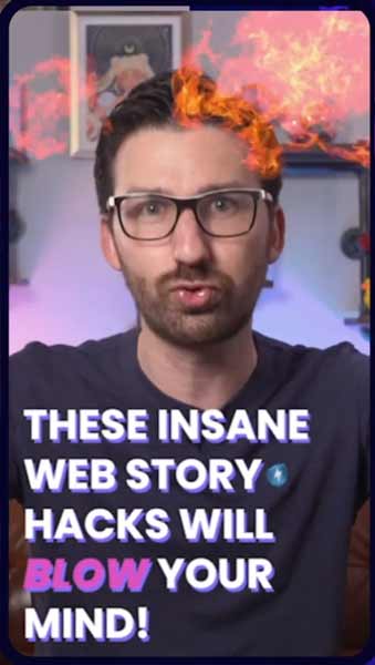 Screenshot mit möglichen visuellen Effekten in Web Stories