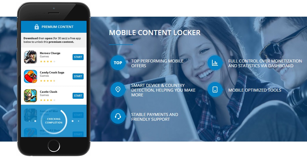 mgcash mobile content locker