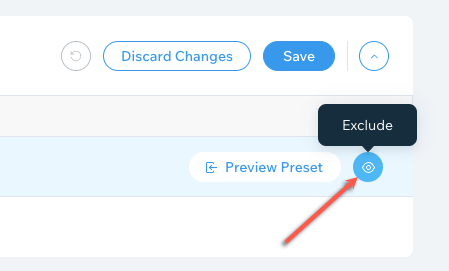 Yapılandırılmış veri işaretleme Wix SEO ayarlarını hariç tut