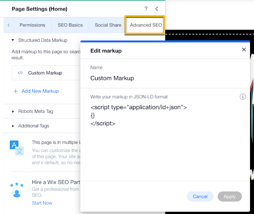Wix düzenleyicide işaretlemeyi düzenle