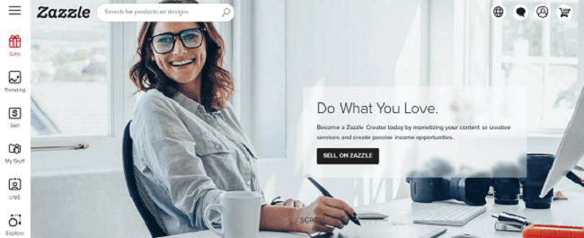 Página de inicio de Zazzle