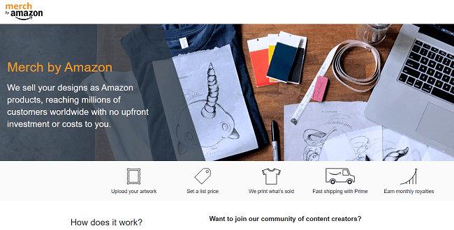 Merchandising de la página de inicio de Amazon