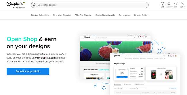 Página de inicio de Displate