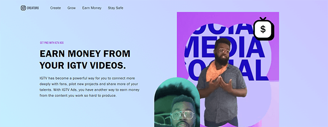 ตัวอย่างโฆษณา IGTV