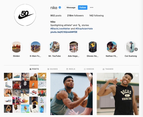 Profil Instagram Nike Nike Instagram Profile