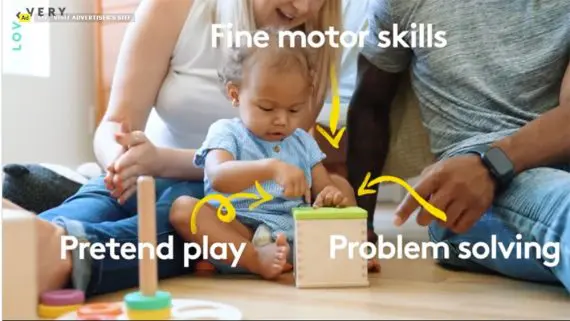 Image d'une publicité de Lovevery Image of an advertisement by Lovevery