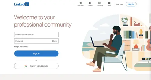 لقطة من LinkedIn Screenshot of LinkedIn