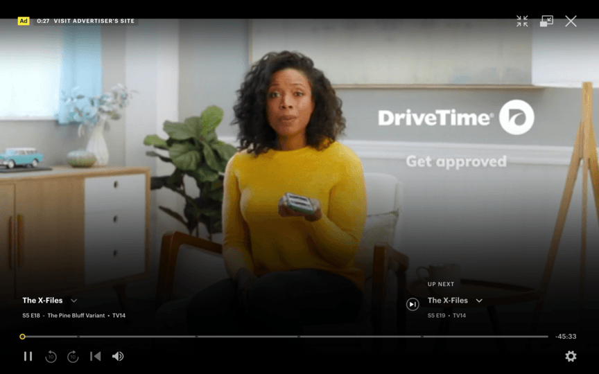 DriveTime Hulu-Werbung