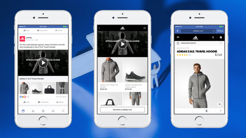 페이스북 광고 컬렉션 광고의 유형