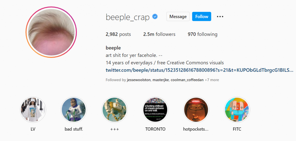 beeple_crap Creador de NFT