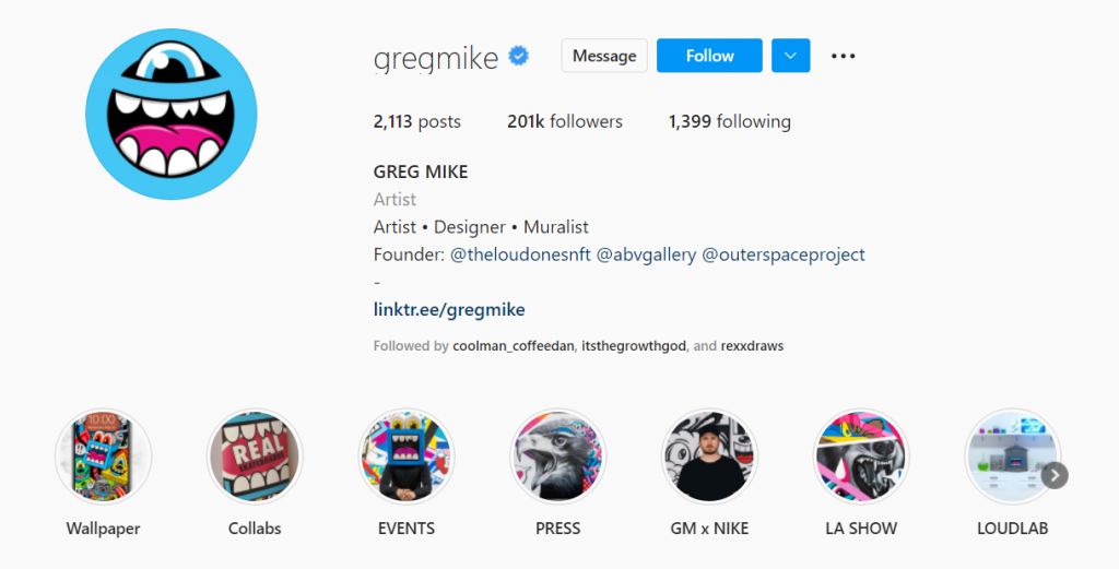 gregmike popular creador de NFT