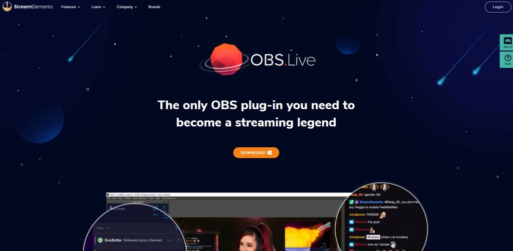 StreamElements 的 OBS Studio 的 BS.Live 插件