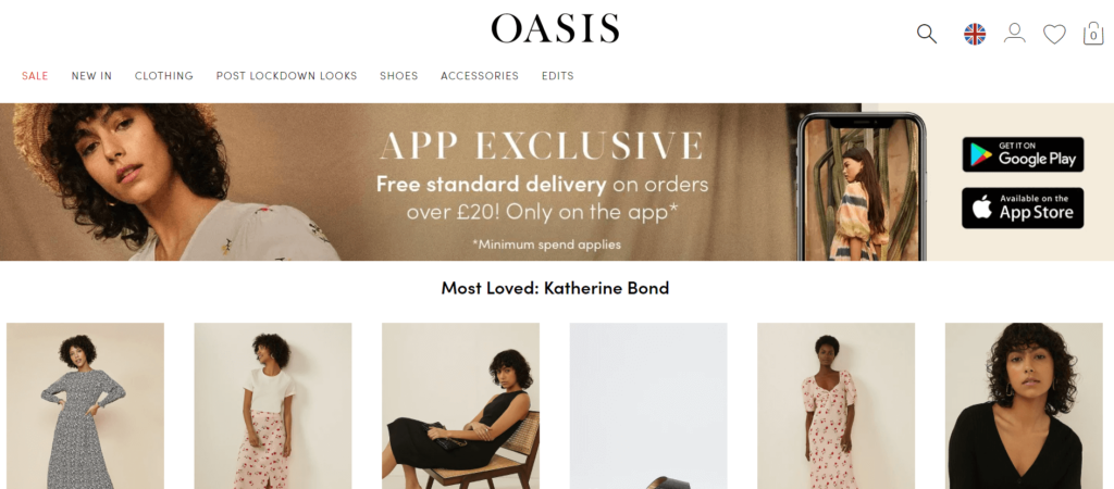 オアシスによるオムニチャネルマーケティング Oasis ecommerce omnichannel example