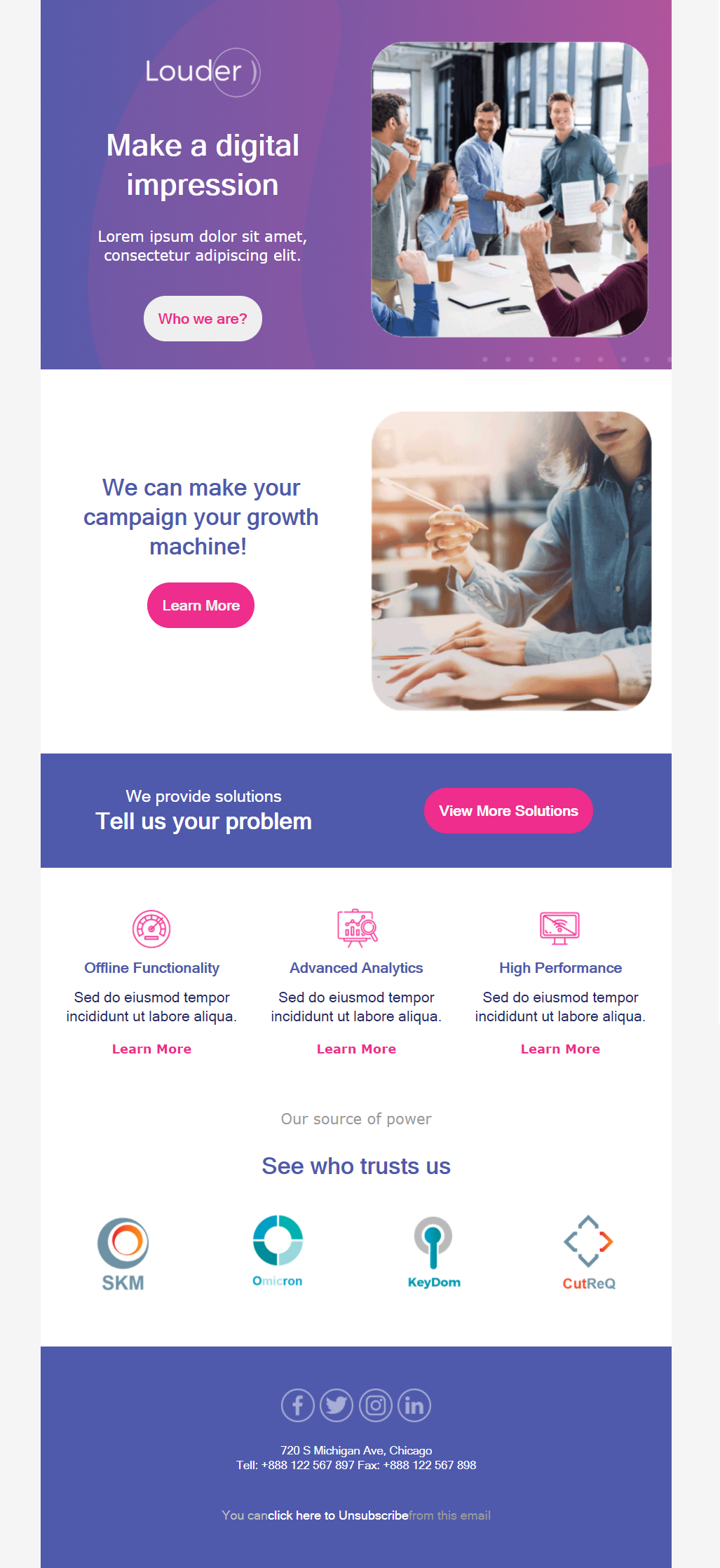 business email newsletter templates