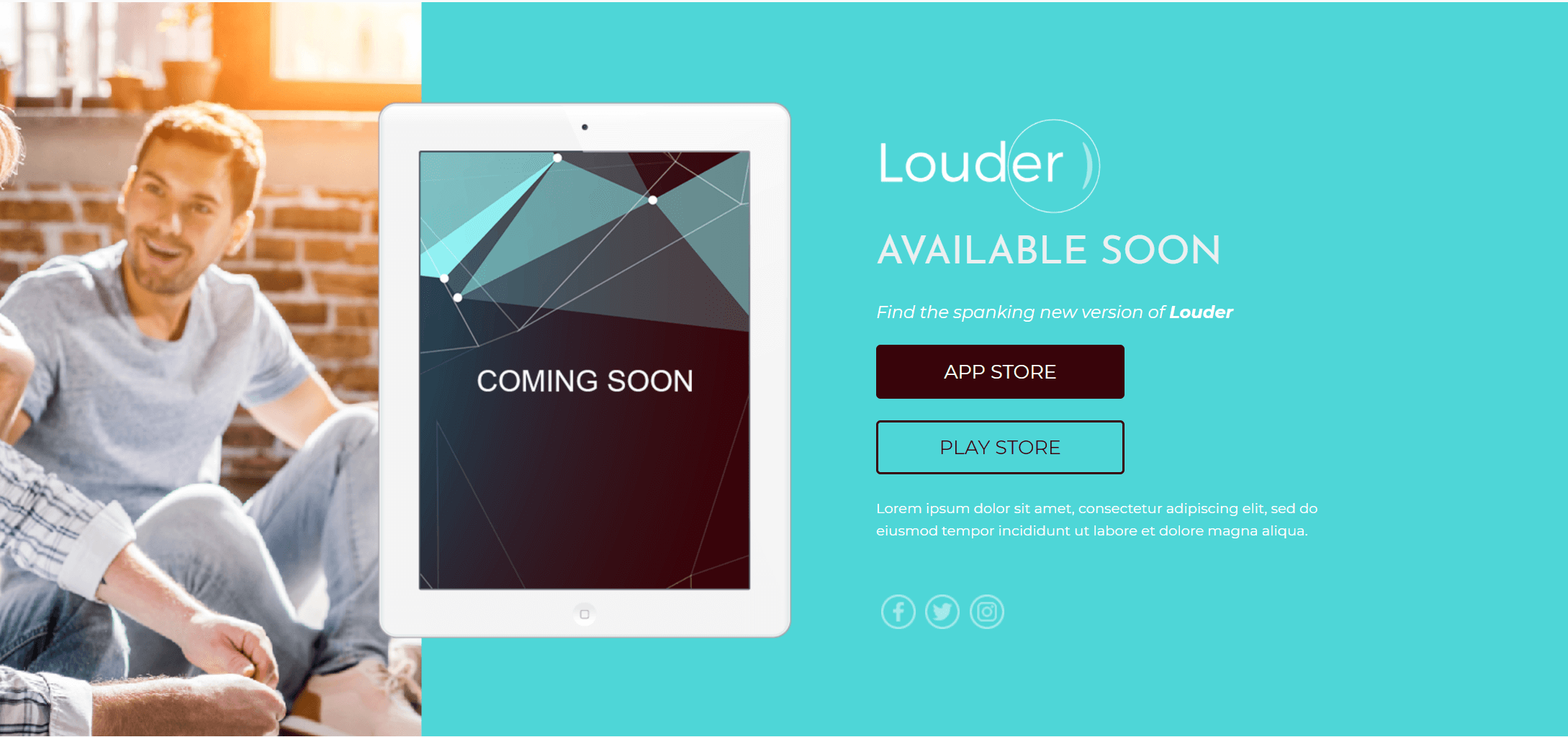 Niebieski szablon strony docelowej blue landing page templates