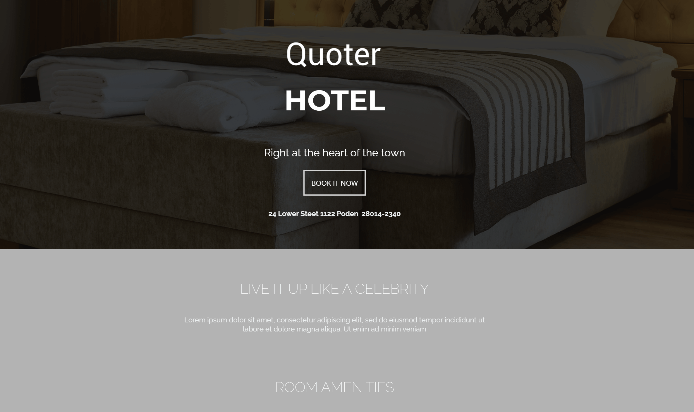 Przykładowa strona docelowa hotelu landing page format for hotels