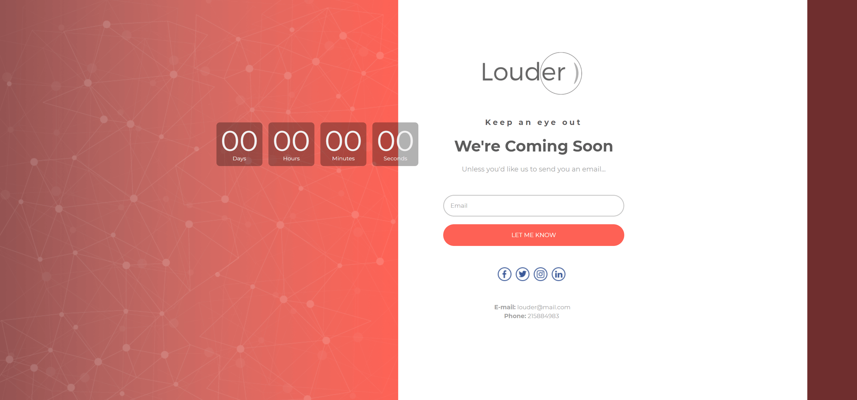 Szablon strony docelowej generujący leady Moosend landing page template example for generating leads