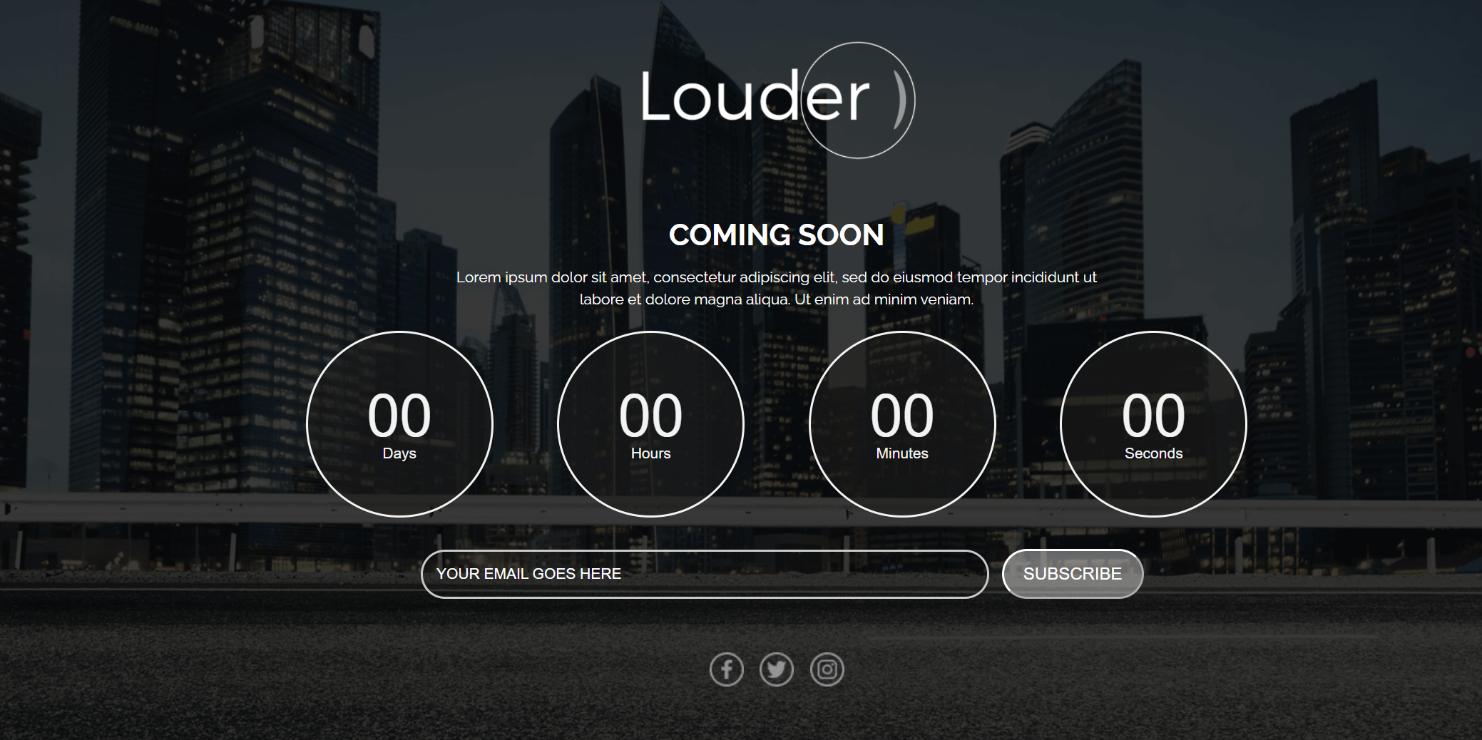 Szablon strony docelowej uruchomienia witryny new website launch landing page template