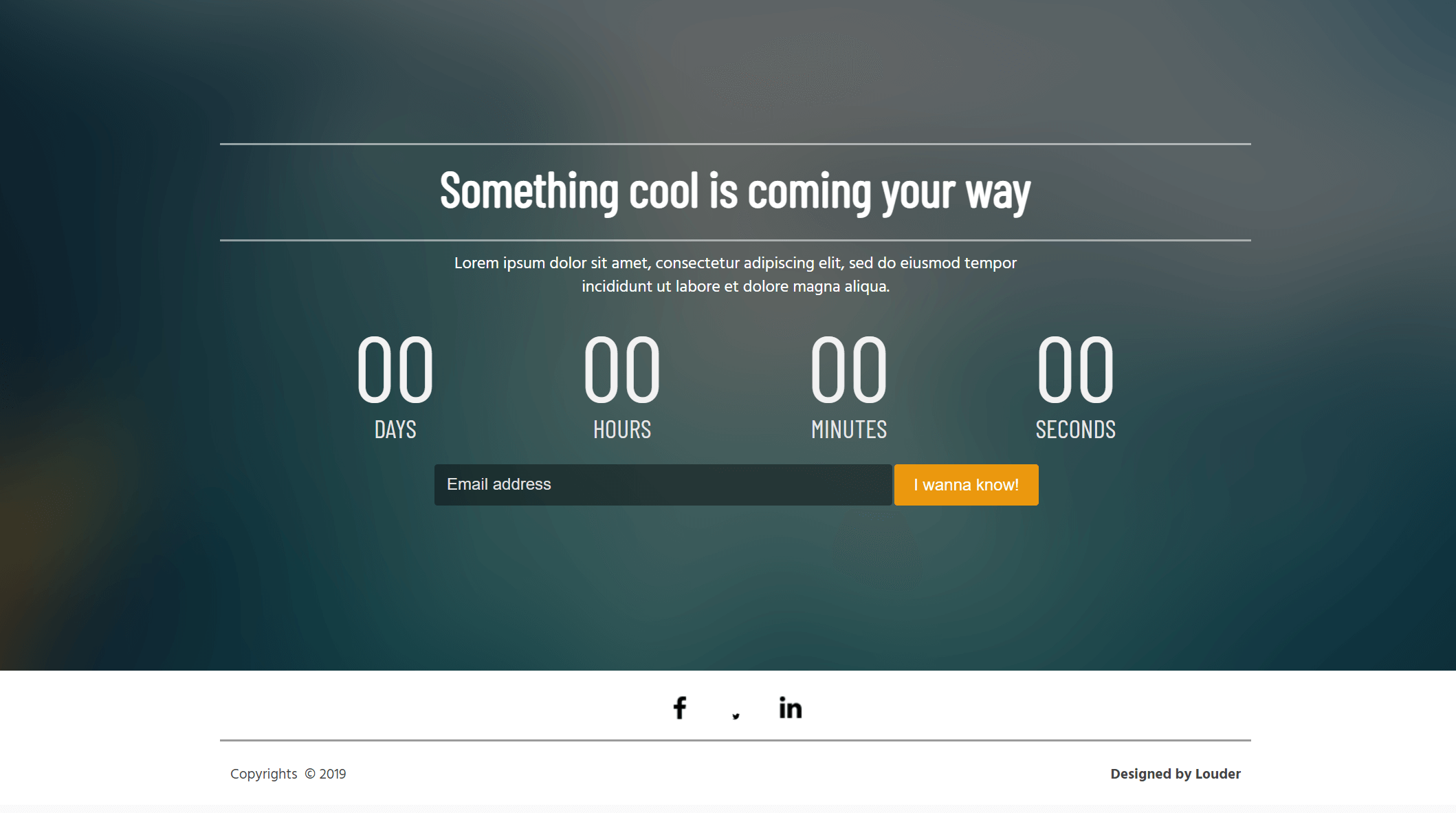 Strona docelowa z licznikiem czasu landing page template with countdown timer