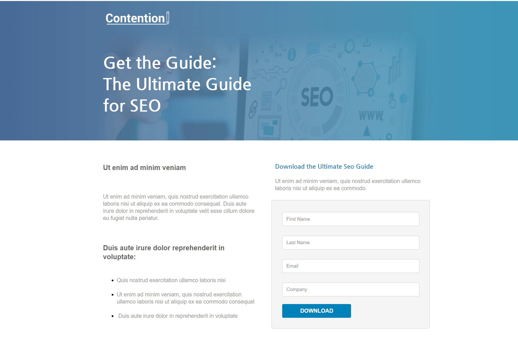 Najlepszy szablon strony docelowej przewodnika ultimate resource landing page promo