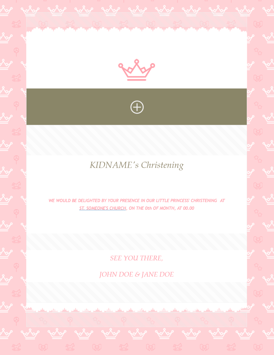 เทมเพลตจดหมายข่าวทางอีเมลสำหรับเด็กผู้หญิง pink newsletter design