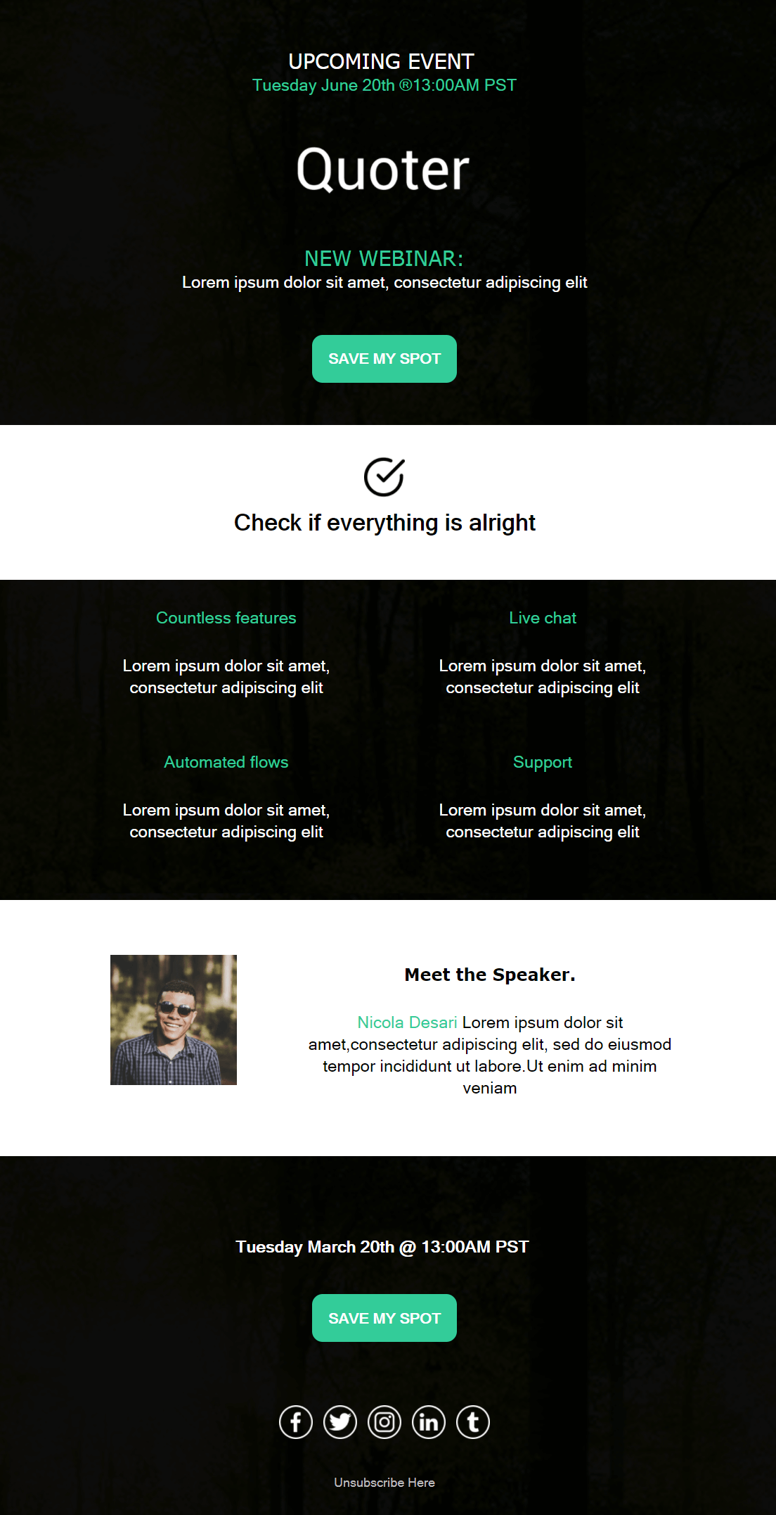 เทมเพลตอีเมลโปรโมชันการสัมมนาผ่านเว็บ event email newsletter templates