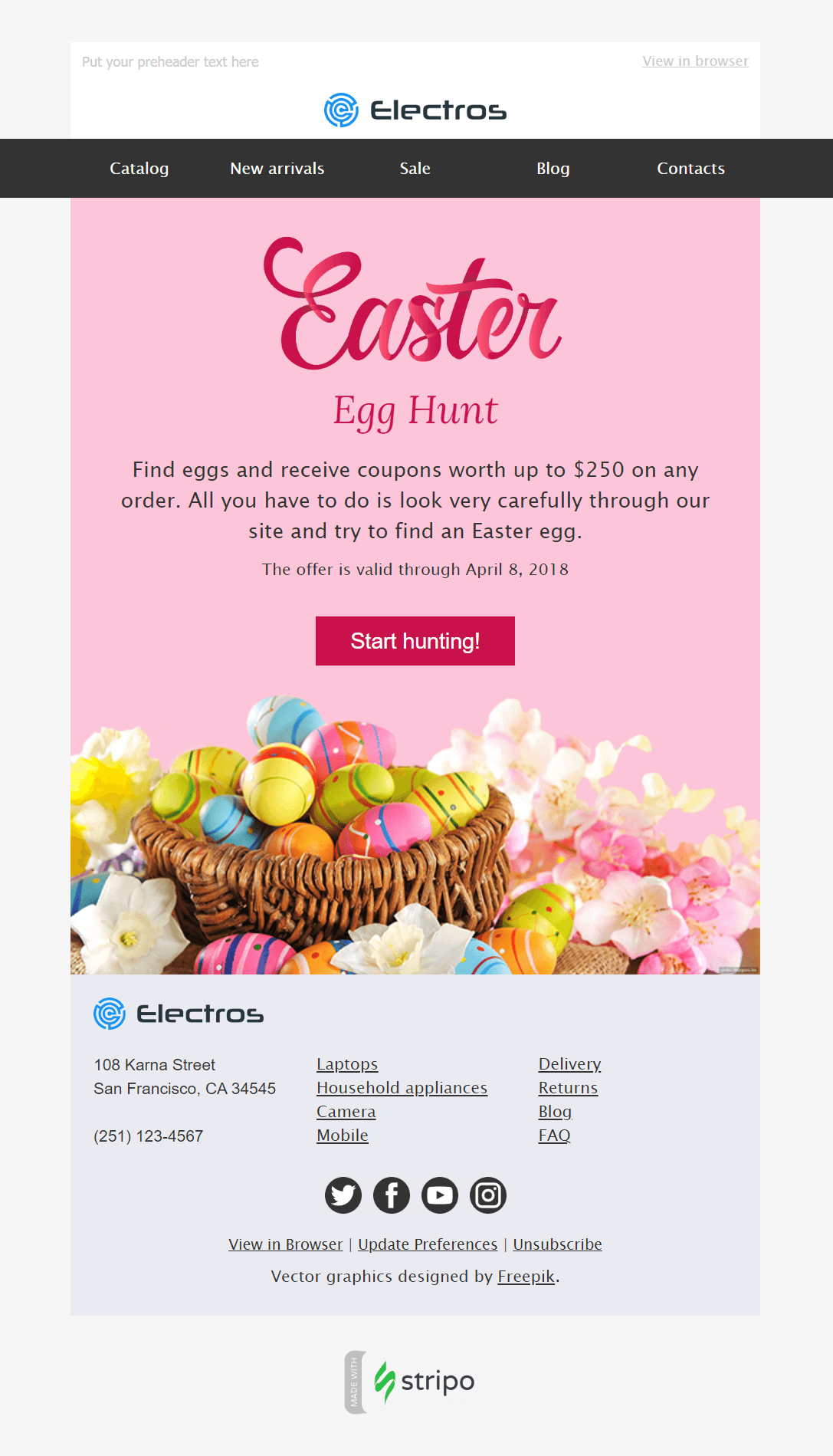 easter email template design