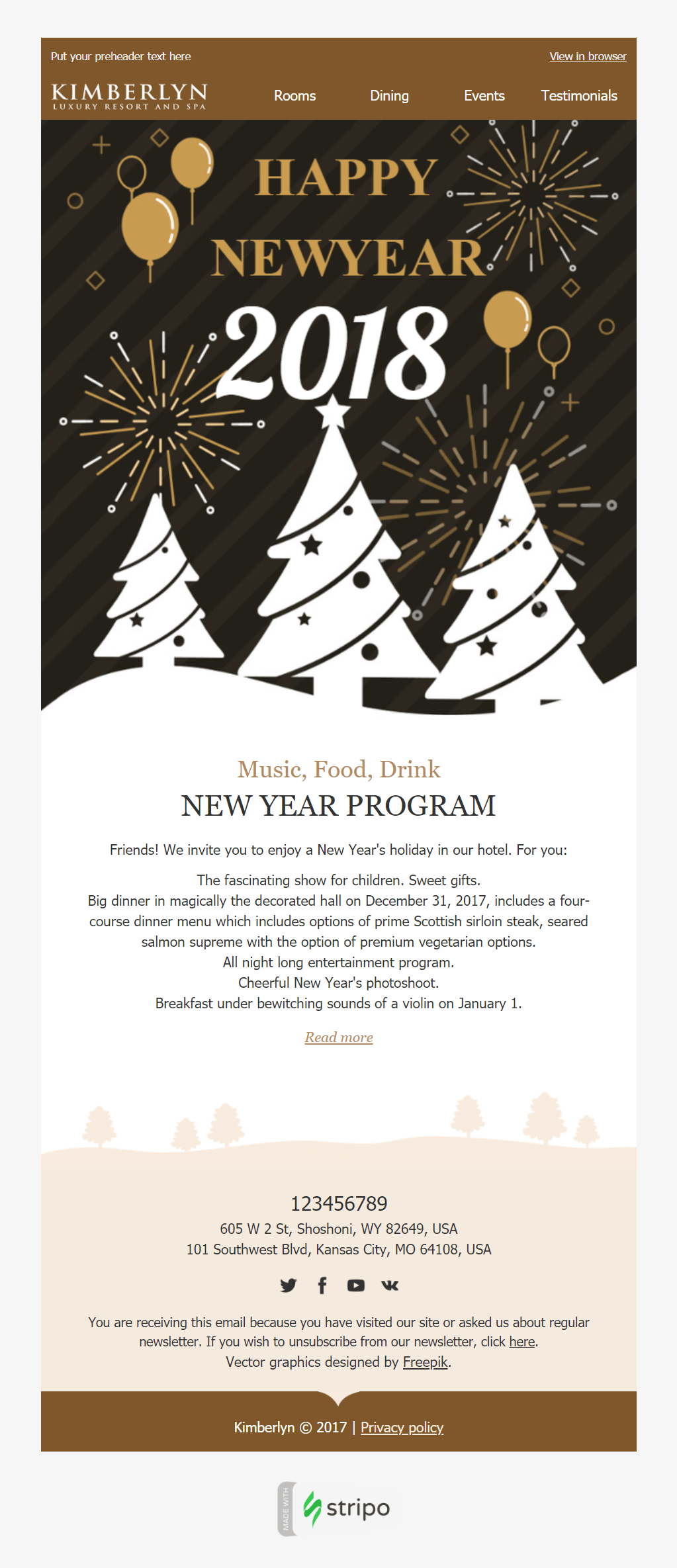 new year email newsletter