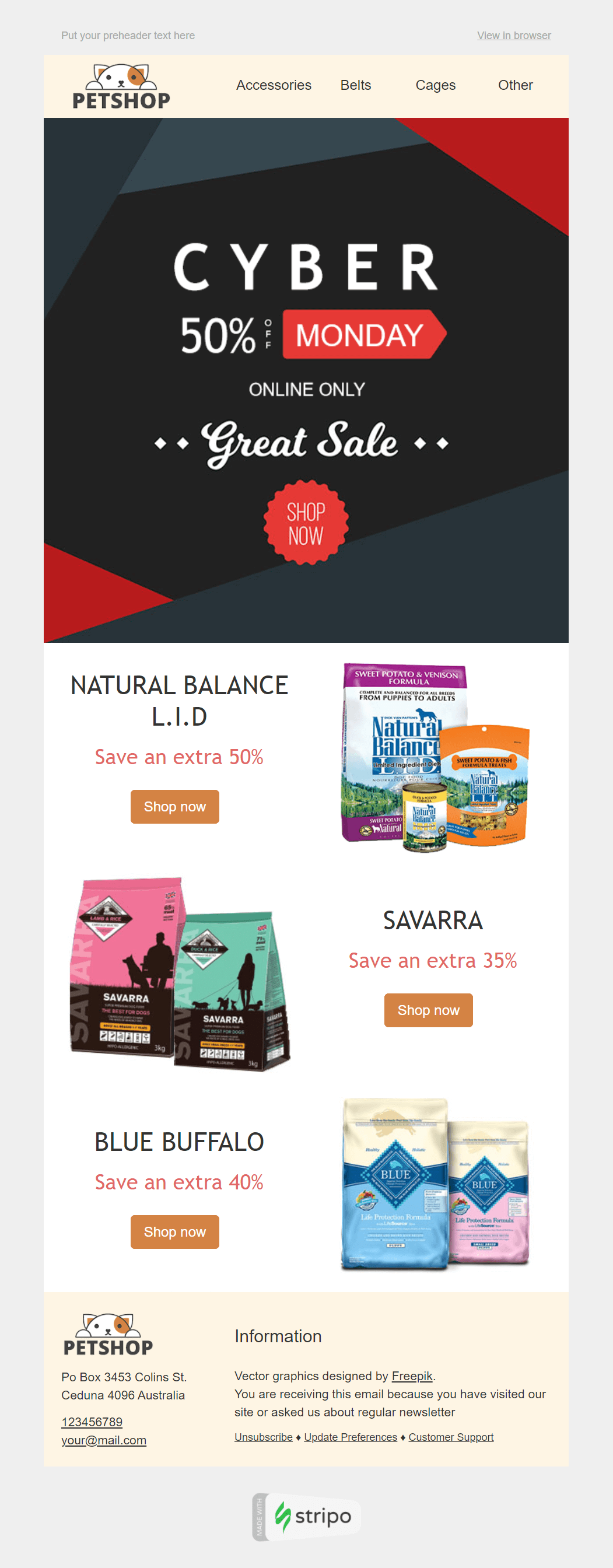 cyber monday sales template