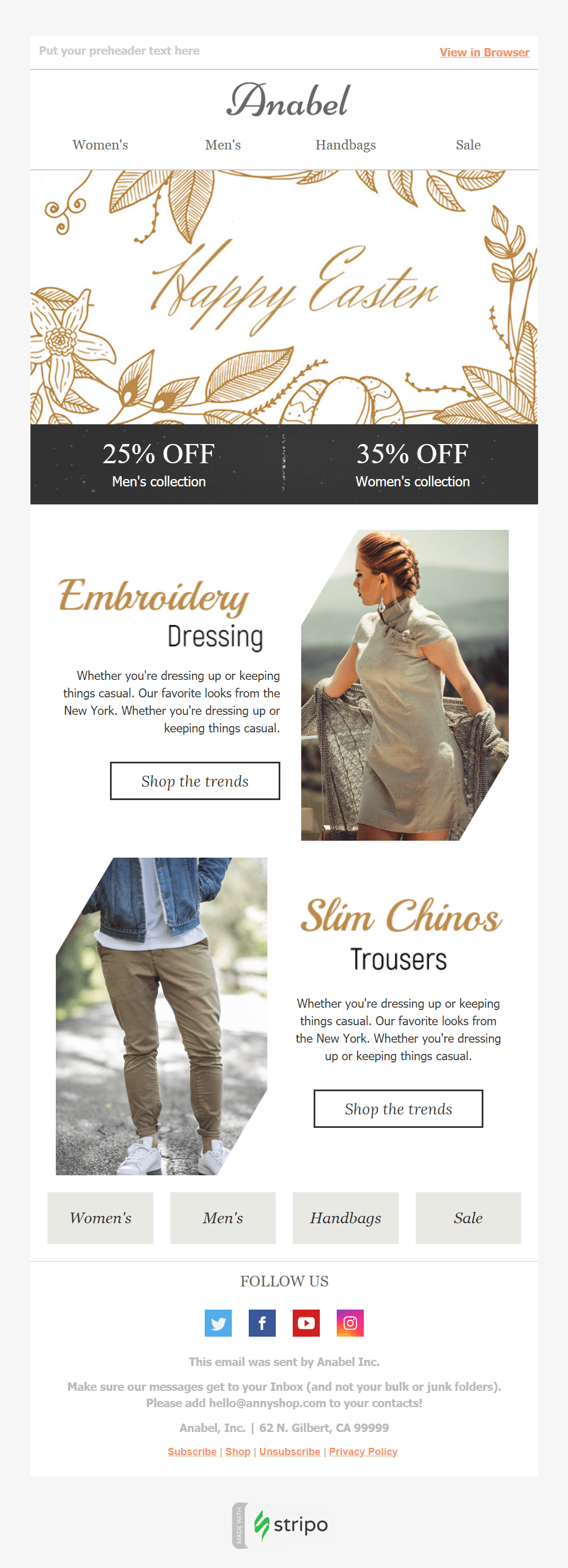 easter newsletter layout for your business