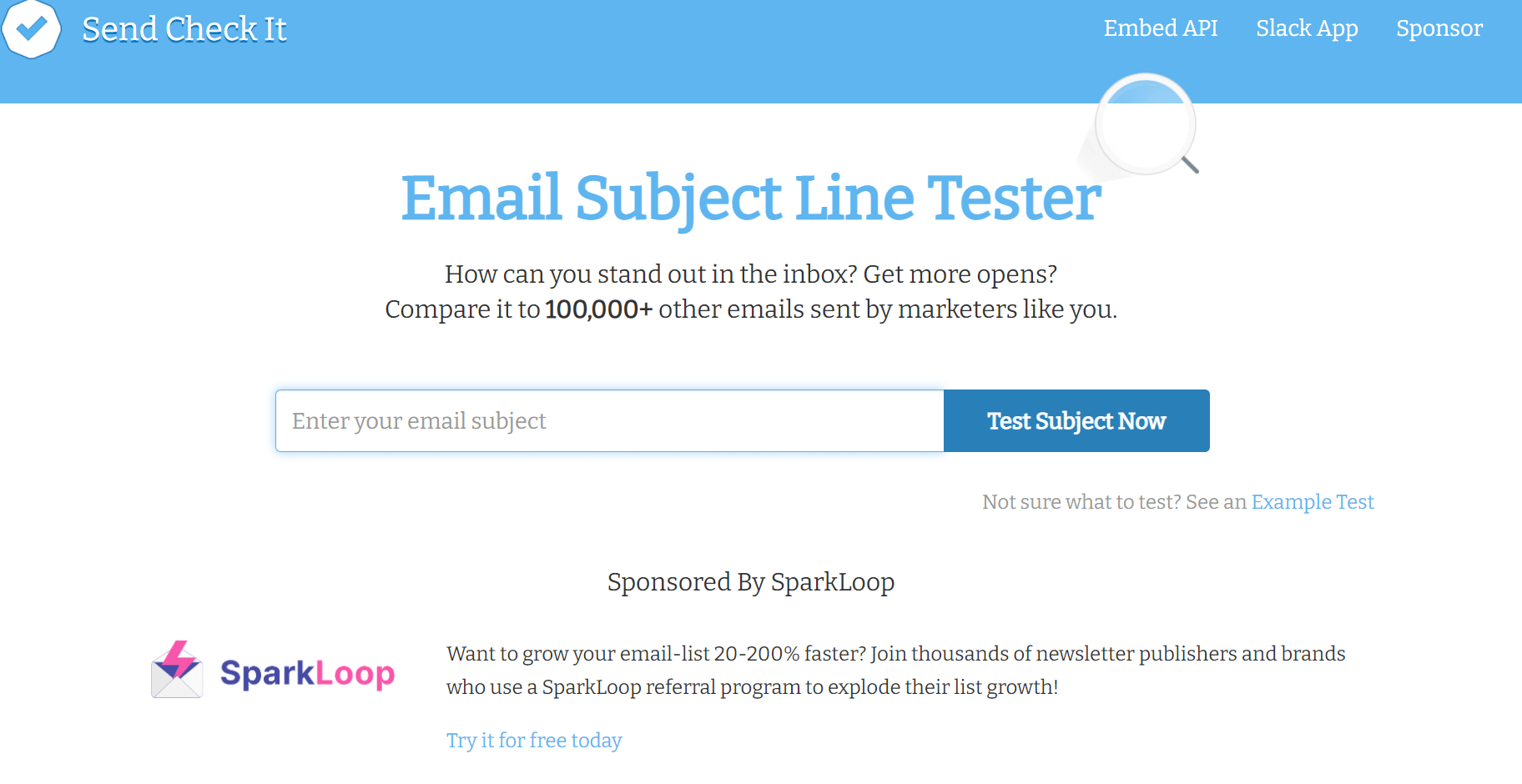 send check it subject line optimizer
