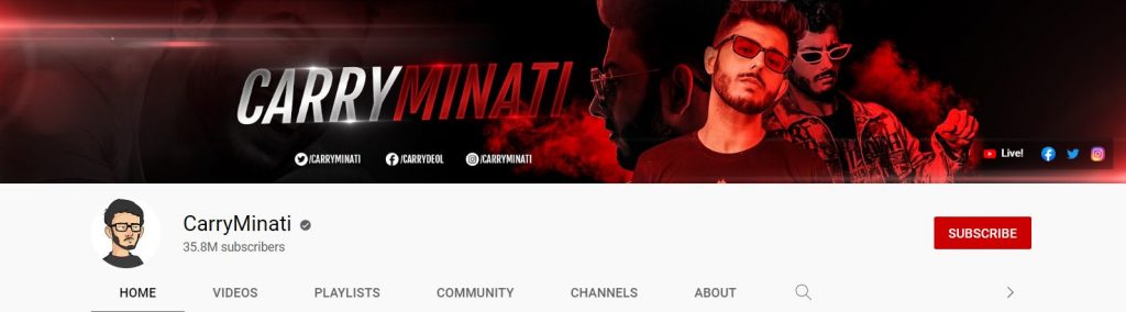 CarryMinati 是印度喜剧演员、说唱歌手和游戏玩家