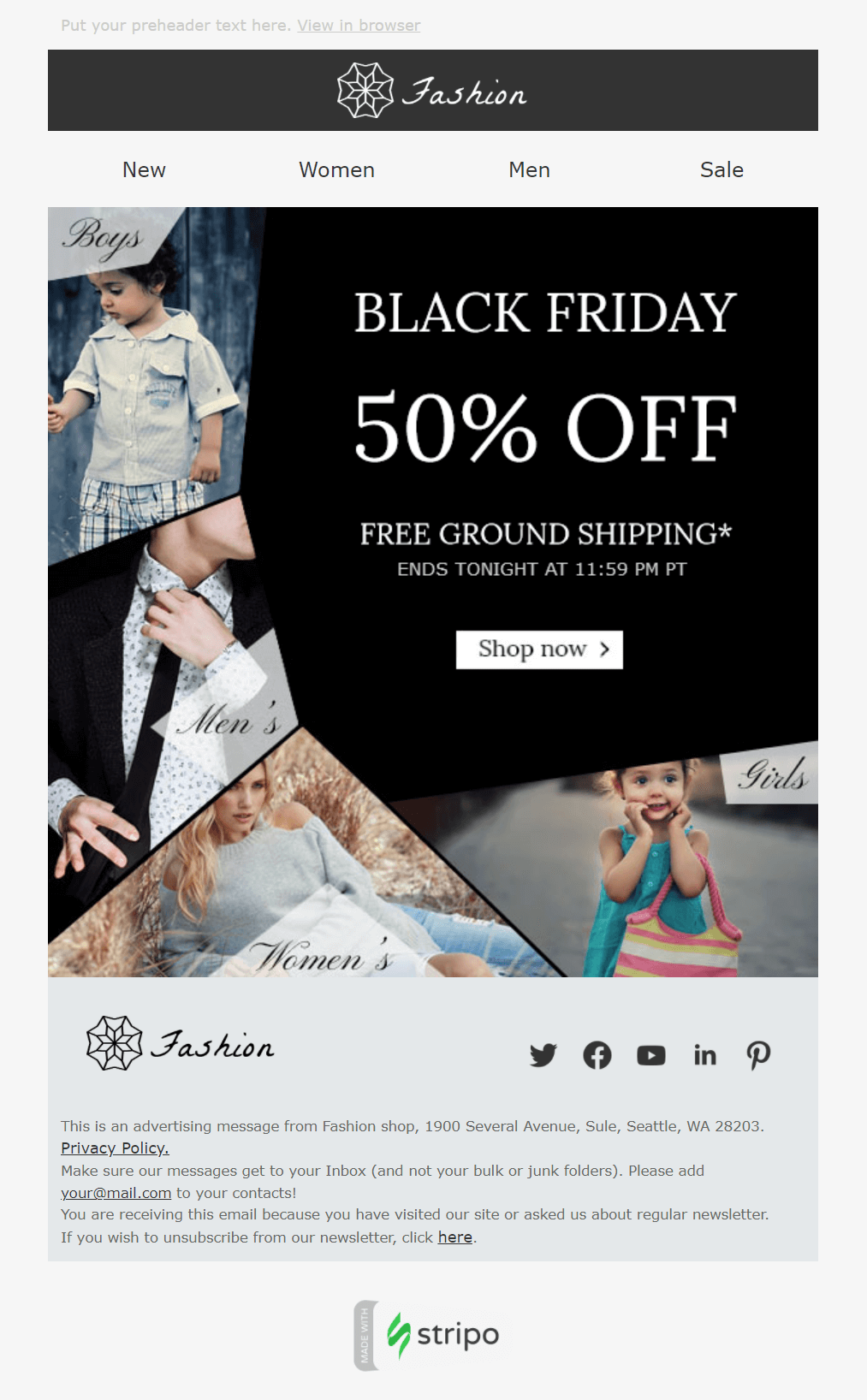 stripo black friday email templates