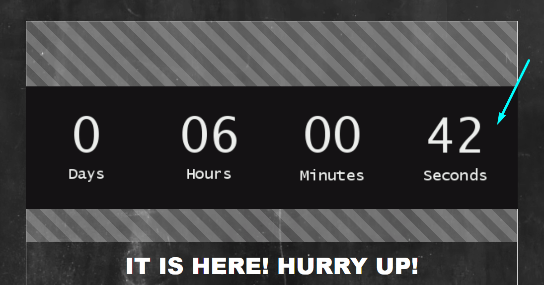 Przykład odliczania Moosend moosend countdown timer feature