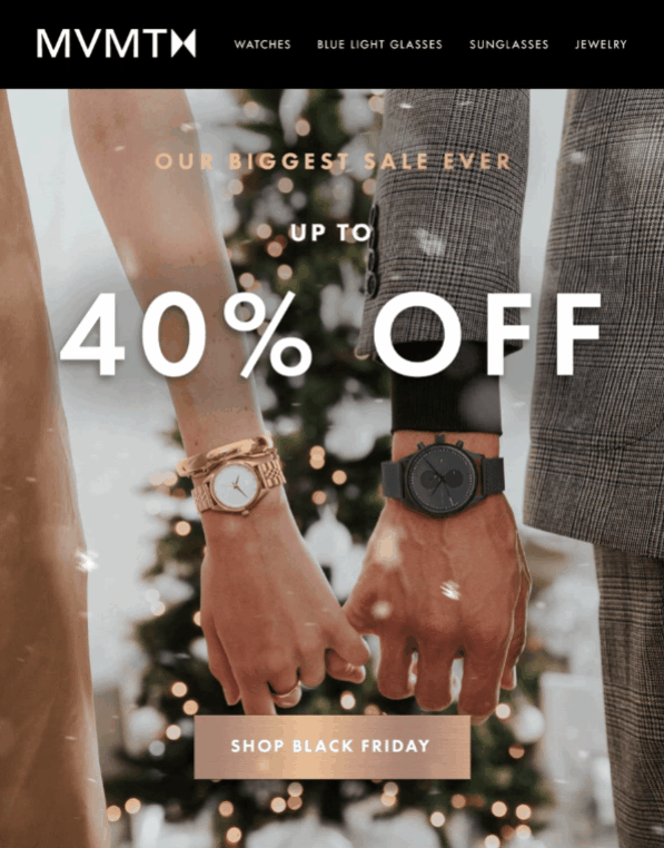 MVMT Black Friday-Kampagne GIF mvmt Black Friday email