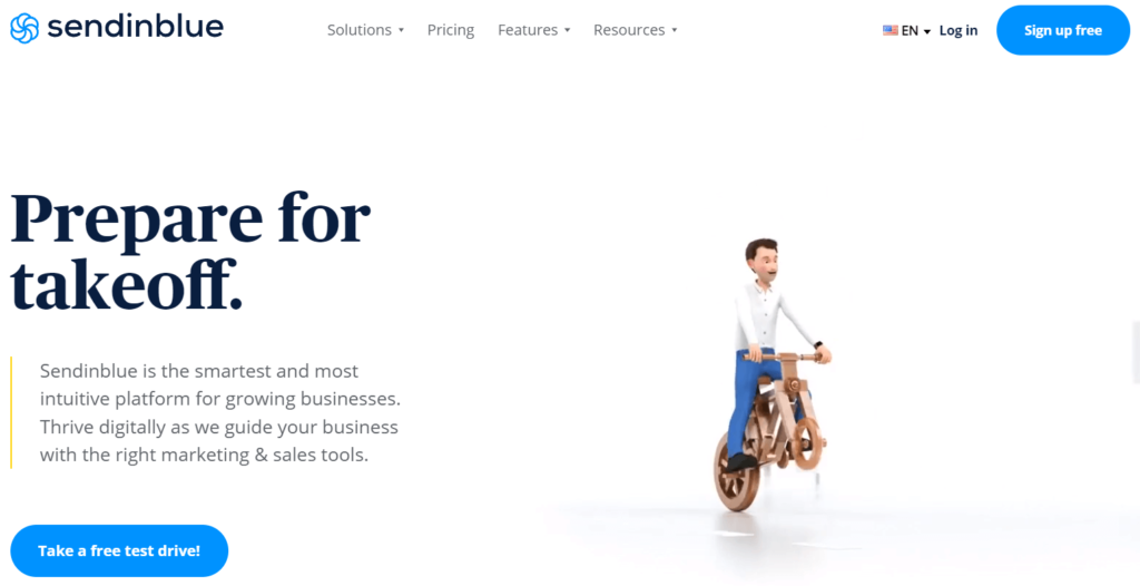 Sendinblueホームページ Sendinblue homepage