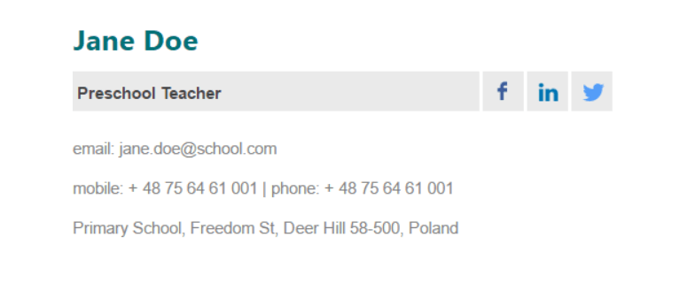 basit e-posta imza örneği simple email signature example