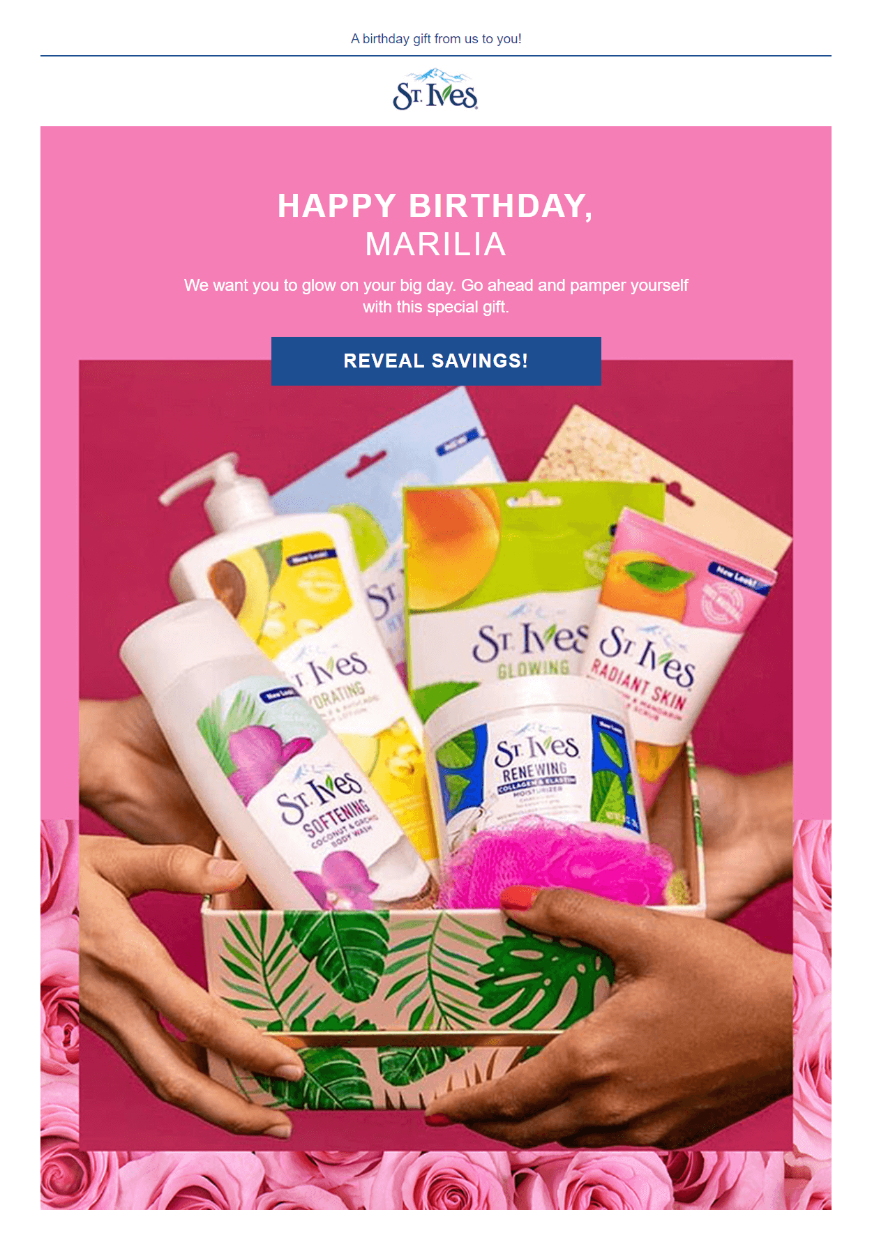 st ives birthday email campaign