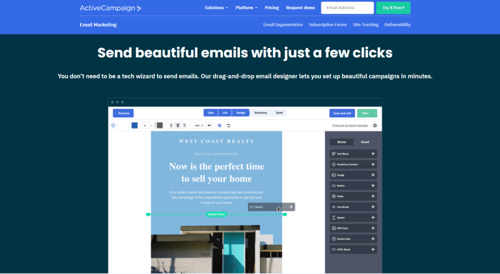 Active Campaign emails
