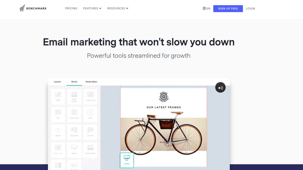 Outil de référencement des e-mails Benchmark email tool