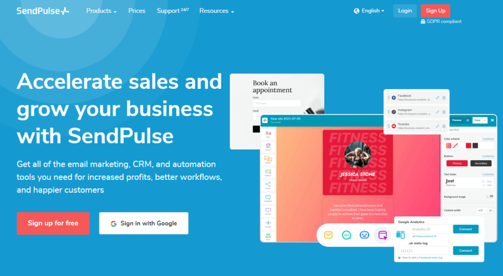 SendPulse marketing par e-mail bon marché SendPulse cheap email marketing