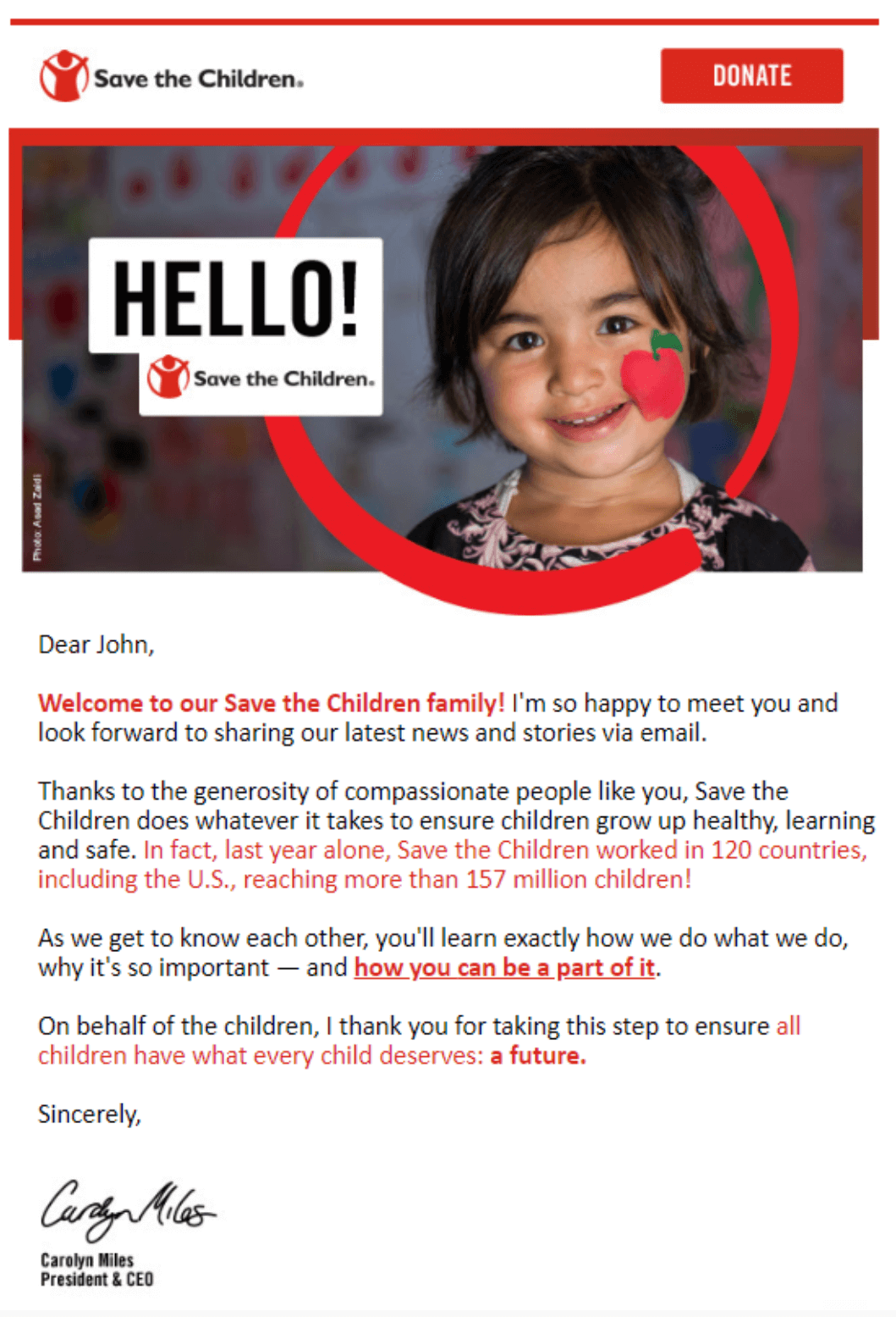 Children's Defence Fund accueille les campagnes par e-mail Children’s Defense Fund welcome email marketing for nonprofits