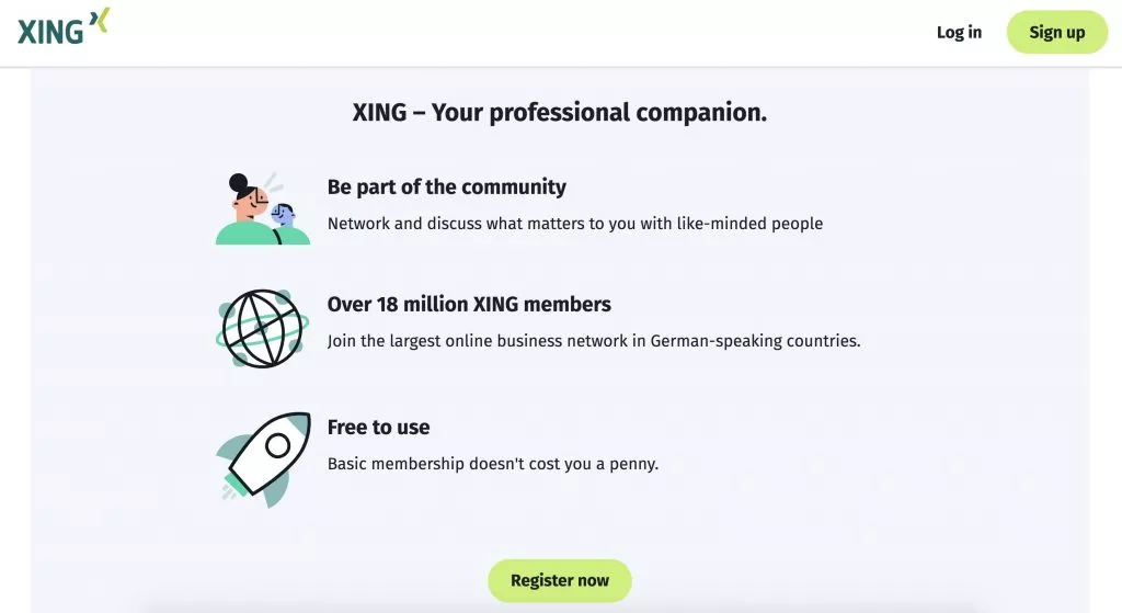 Xing-Homepage