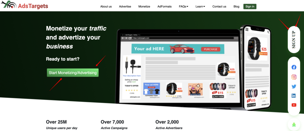 AdsTargets Titelseite