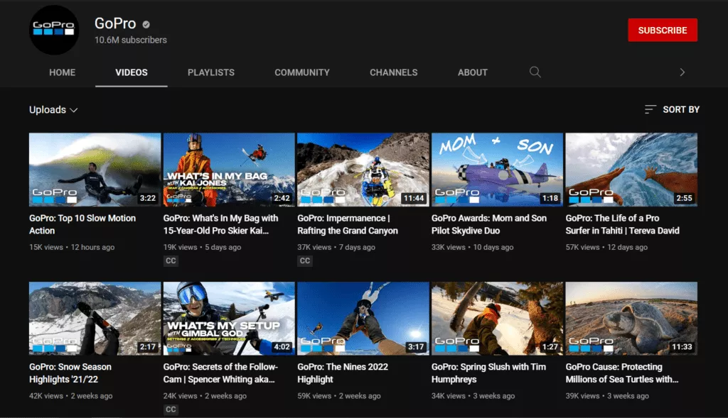 เนื้อหาที่ผู้ใช้สร้างขึ้น GoPro