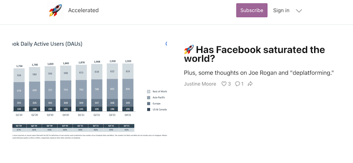 Accelerated Newsletter - Accelerated is a weekly newsletter about technology and venture capital.