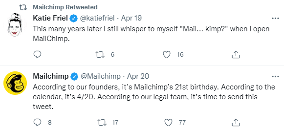 mailchimp 推文