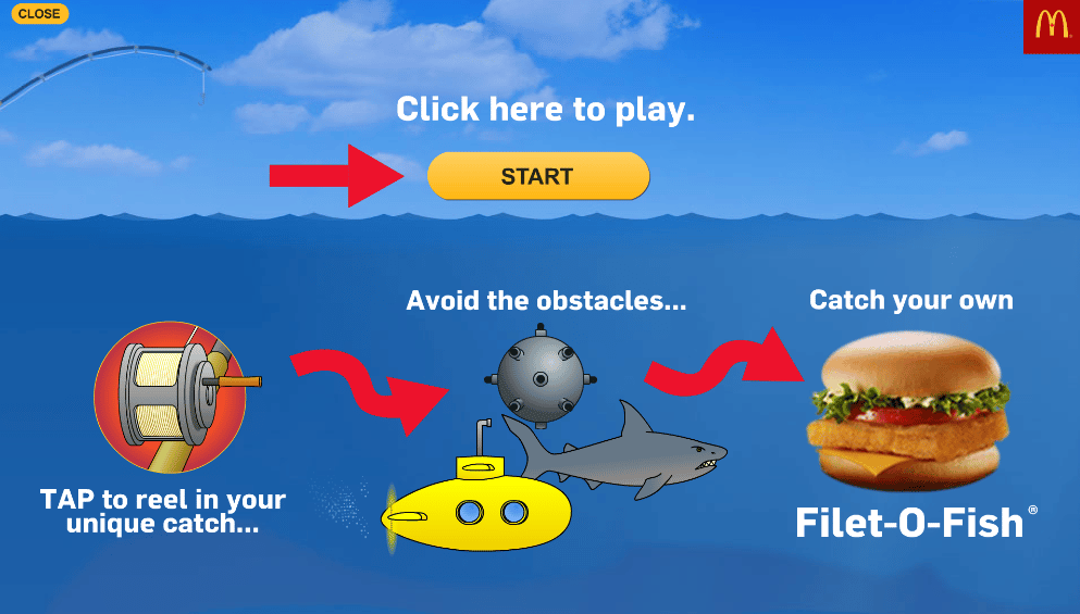 Bannière interactive McDonald's