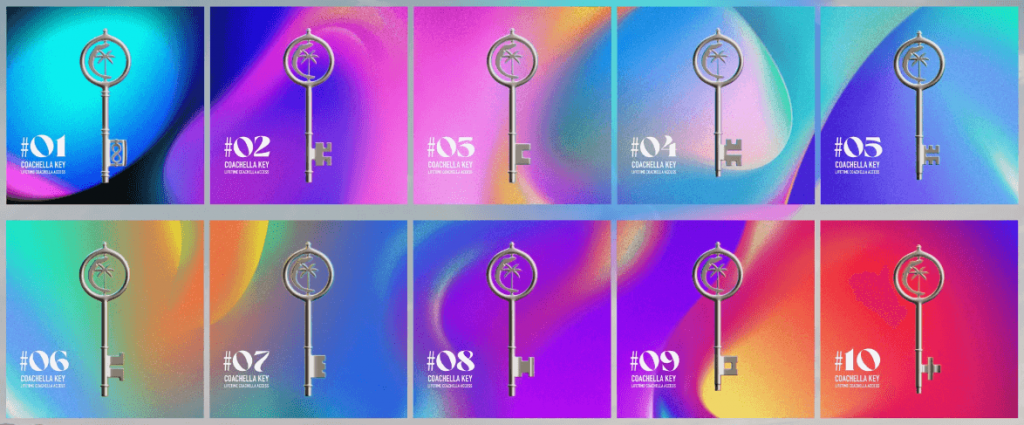 Коачелла nft ключи