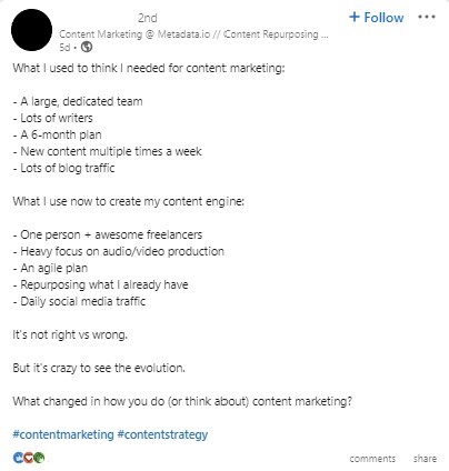 Exemplu de postare înainte și după